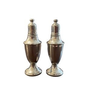 Web Pewter Weighted Vintage Salt & Pepper Shakers